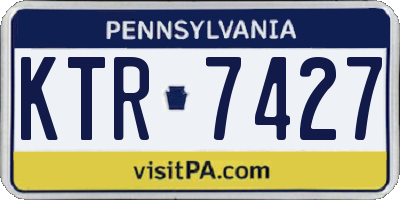 PA license plate KTR7427