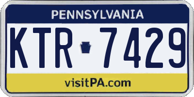 PA license plate KTR7429