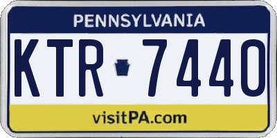 PA license plate KTR7440