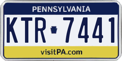 PA license plate KTR7441