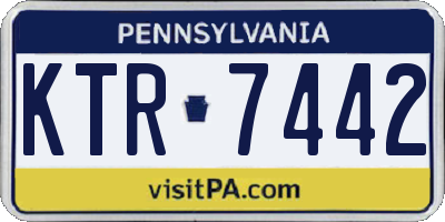 PA license plate KTR7442
