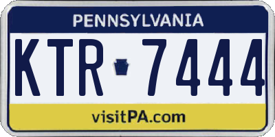 PA license plate KTR7444