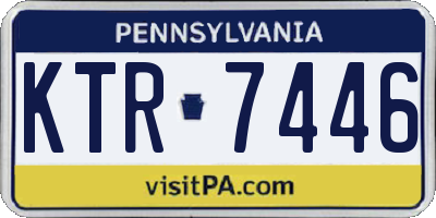 PA license plate KTR7446