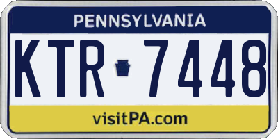 PA license plate KTR7448
