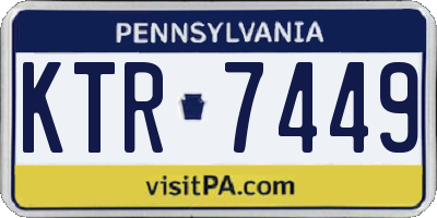 PA license plate KTR7449