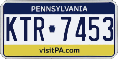 PA license plate KTR7453