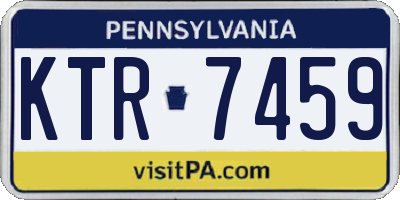 PA license plate KTR7459