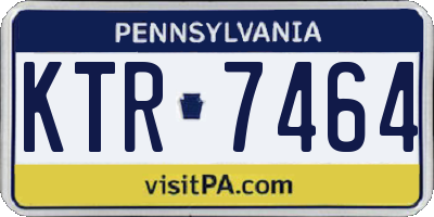 PA license plate KTR7464