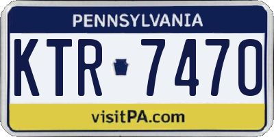 PA license plate KTR7470