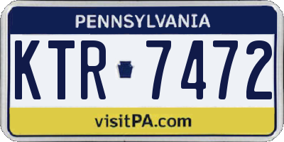 PA license plate KTR7472