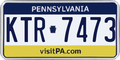 PA license plate KTR7473