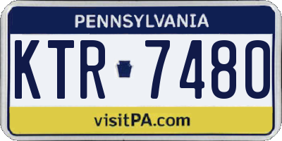 PA license plate KTR7480