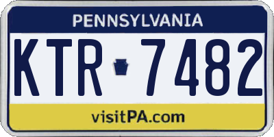 PA license plate KTR7482