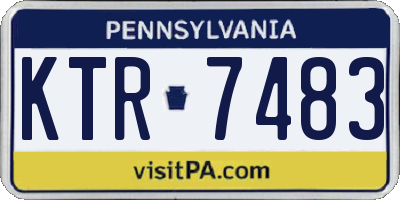PA license plate KTR7483