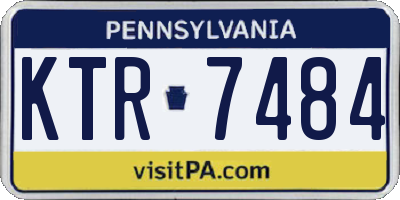 PA license plate KTR7484