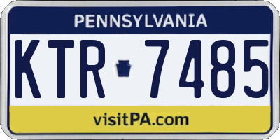 PA license plate KTR7485