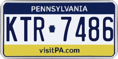 PA license plate KTR7486