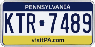 PA license plate KTR7489