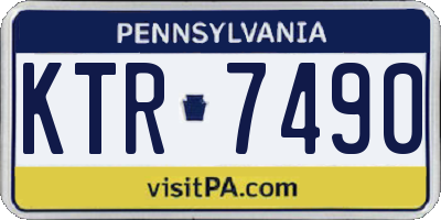 PA license plate KTR7490