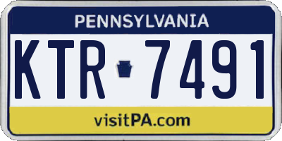 PA license plate KTR7491