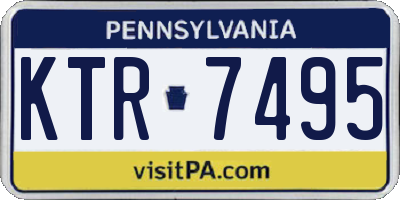 PA license plate KTR7495