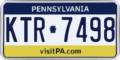 PA license plate KTR7498