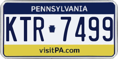 PA license plate KTR7499