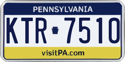 PA license plate KTR7510