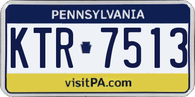 PA license plate KTR7513