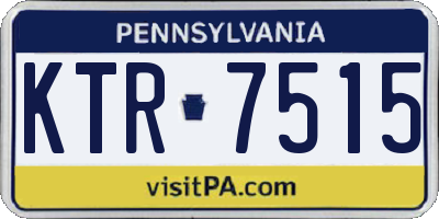 PA license plate KTR7515
