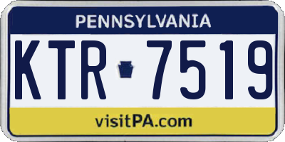 PA license plate KTR7519