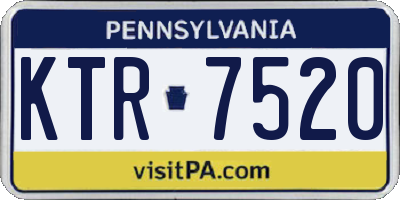 PA license plate KTR7520