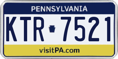 PA license plate KTR7521