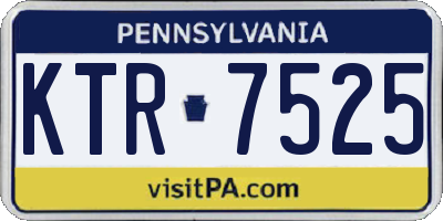 PA license plate KTR7525