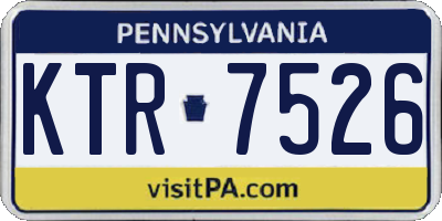 PA license plate KTR7526