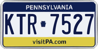 PA license plate KTR7527
