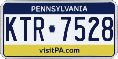 PA license plate KTR7528