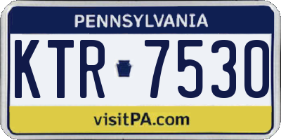PA license plate KTR7530
