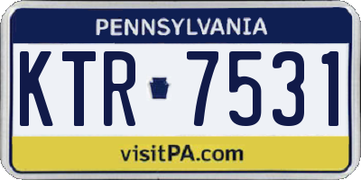 PA license plate KTR7531