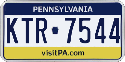 PA license plate KTR7544