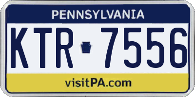 PA license plate KTR7556