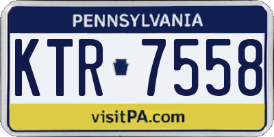 PA license plate KTR7558