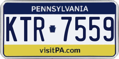 PA license plate KTR7559