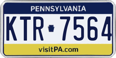 PA license plate KTR7564