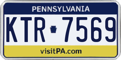 PA license plate KTR7569