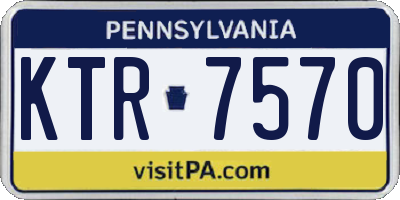 PA license plate KTR7570
