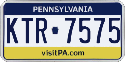 PA license plate KTR7575