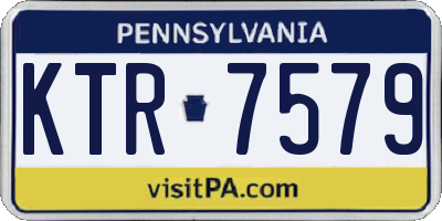 PA license plate KTR7579