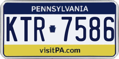 PA license plate KTR7586