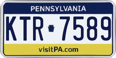 PA license plate KTR7589